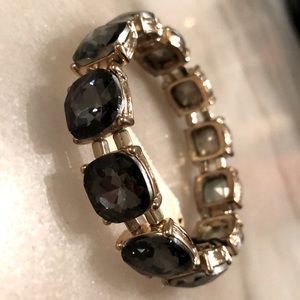 Stretch bracelet with black gemstones from Limited.  $34.95 retail